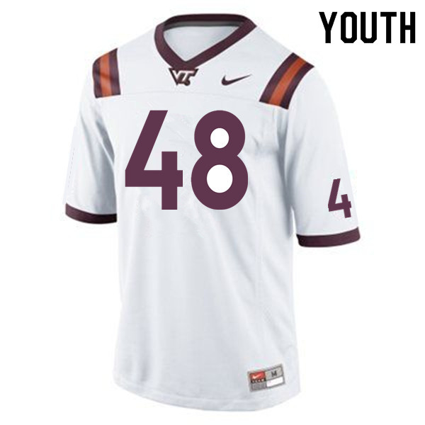 Youth #48 D.J. Reid Virginia Tech Hokies College Football Jerseys Sale-Maroon